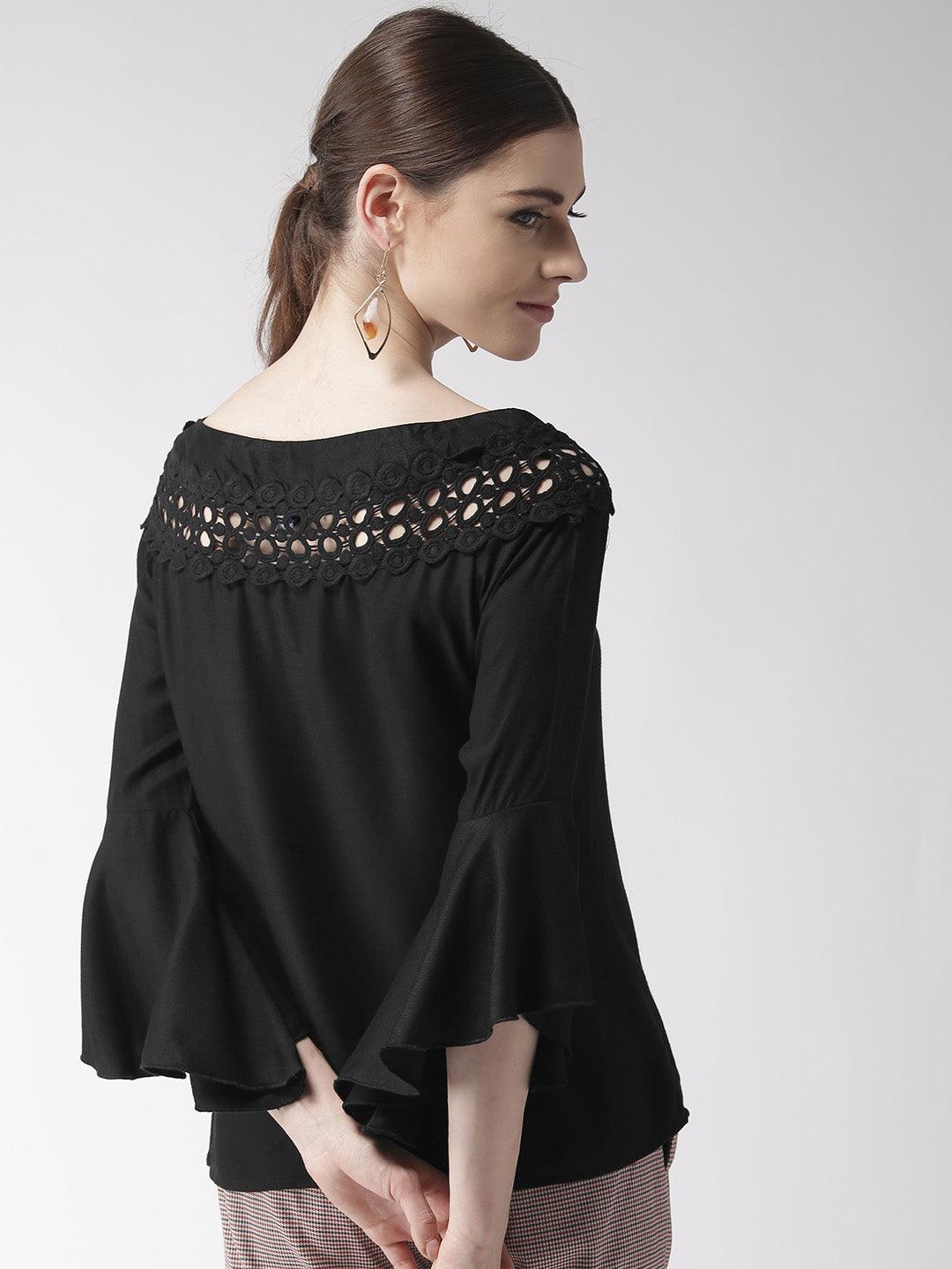 Style Quotient Women Solid Off White viscose rayon smart casual top-Tops-StyleQuotient