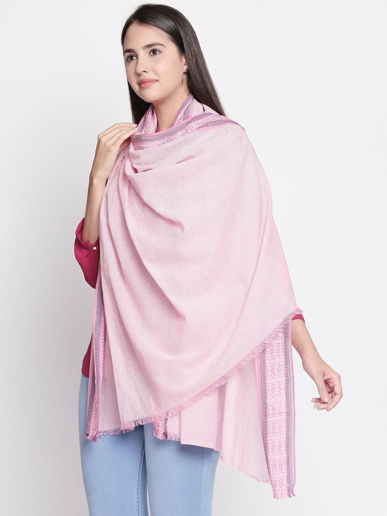 Women Pink Scarf-Stoles & Scarves-StyleQuotient