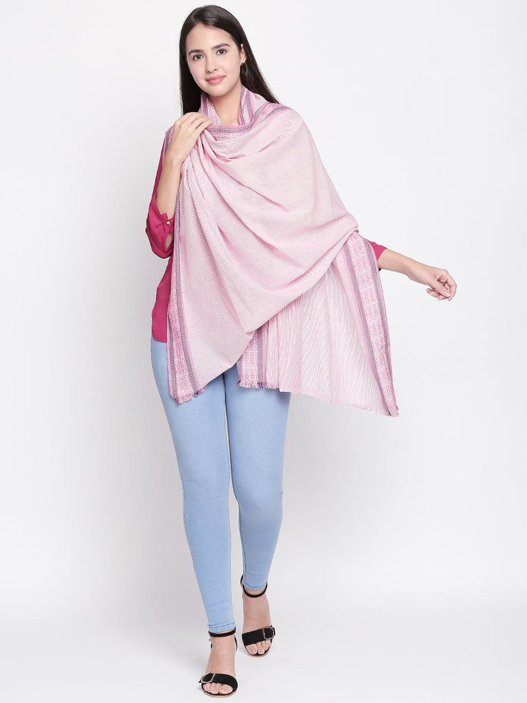 Women Pink Scarf-Stoles & Scarves-StyleQuotient