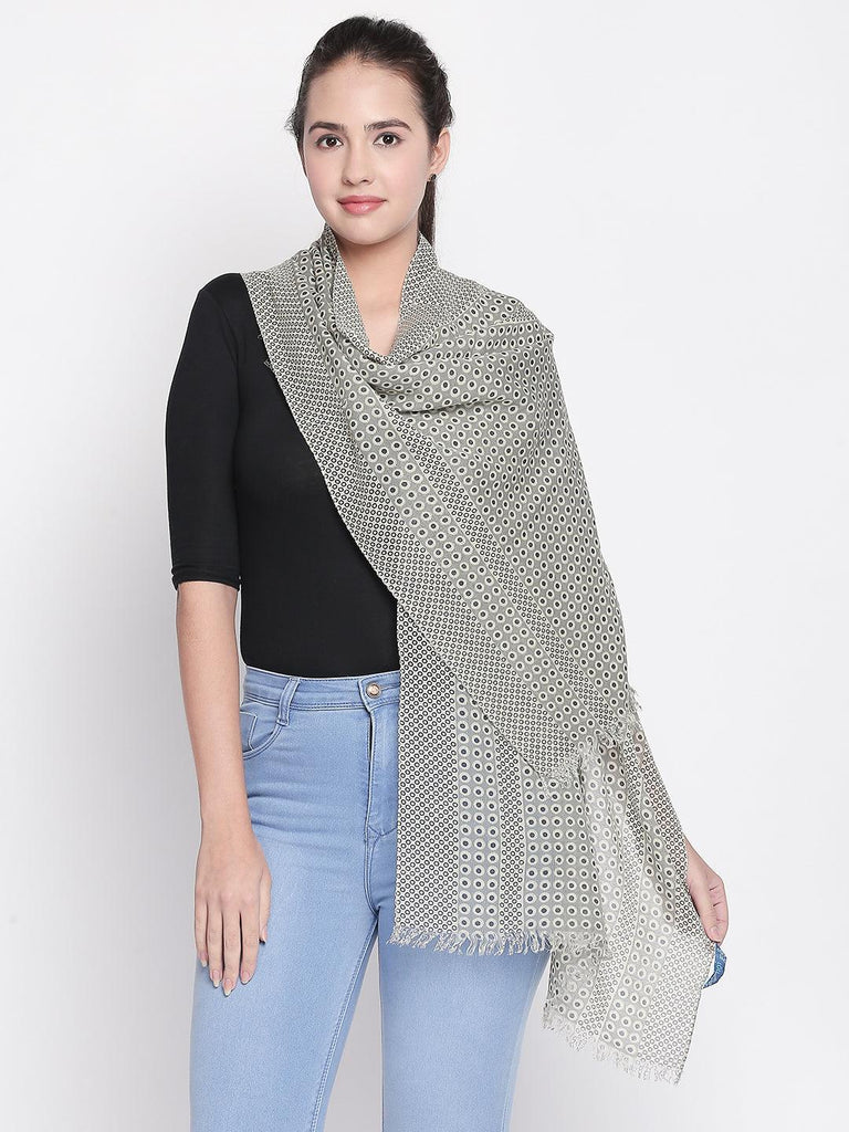 Women Grey Scarf-Stoles & Scarves-StyleQuotient