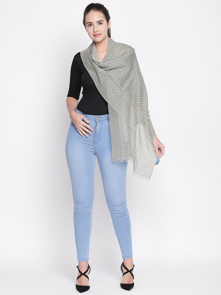 Women Grey Scarf-Stoles & Scarves-StyleQuotient