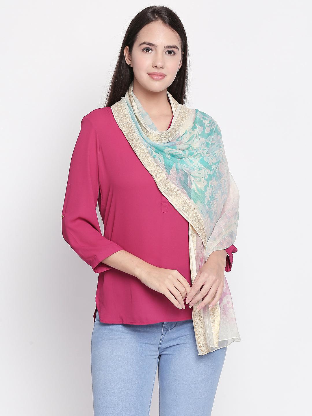 Women Multicoloured Printed Scarf-Stoles & Scarves-StyleQuotient