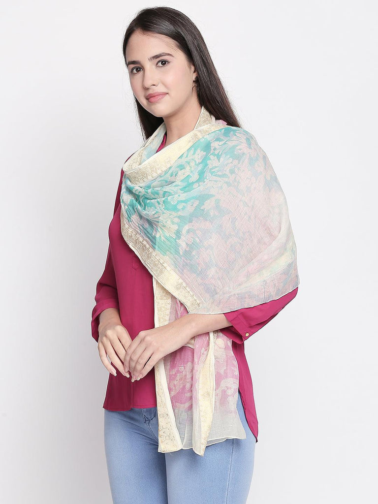 Women Multicoloured Printed Scarf-Stoles & Scarves-StyleQuotient