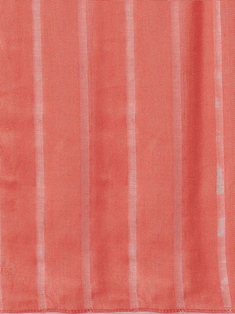 Women Orange Striped Scarf-Stoles & Scarves-StyleQuotient