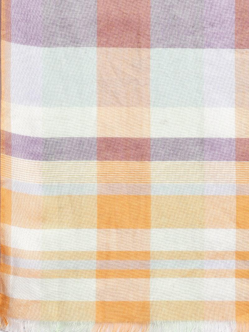 Women Multicoloured Checked Scarf-Stoles & Scarves-StyleQuotient