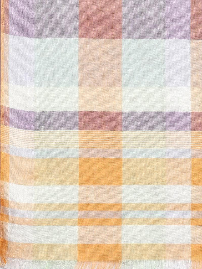 Women Multicoloured Checked Scarf-Stoles & Scarves-StyleQuotient