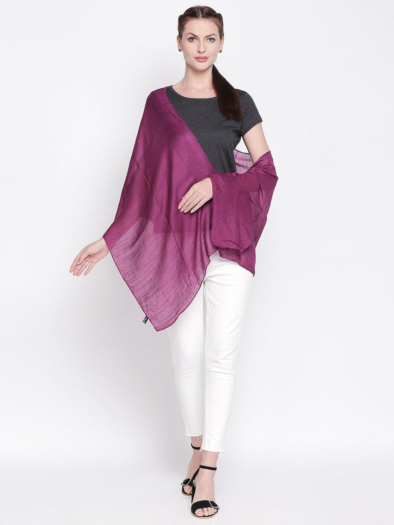 Women Purple Solid Scarf-Stoles & Scarves-StyleQuotient