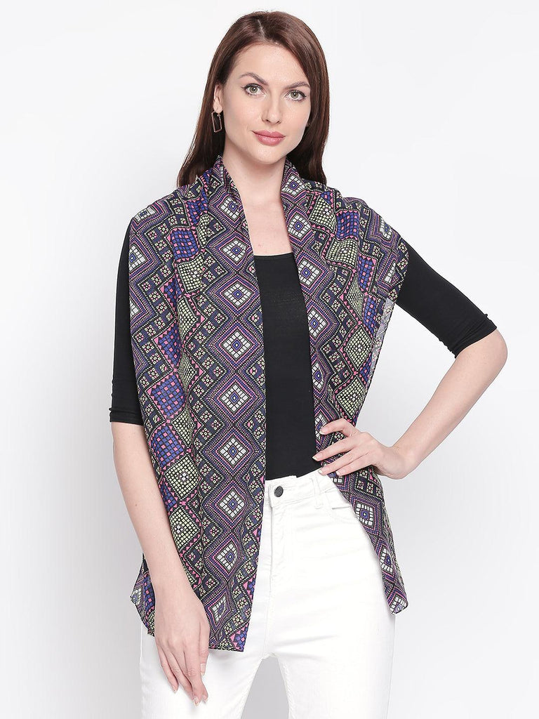 Women Multicoloured Printed Scarves-Stoles & Scarves-StyleQuotient
