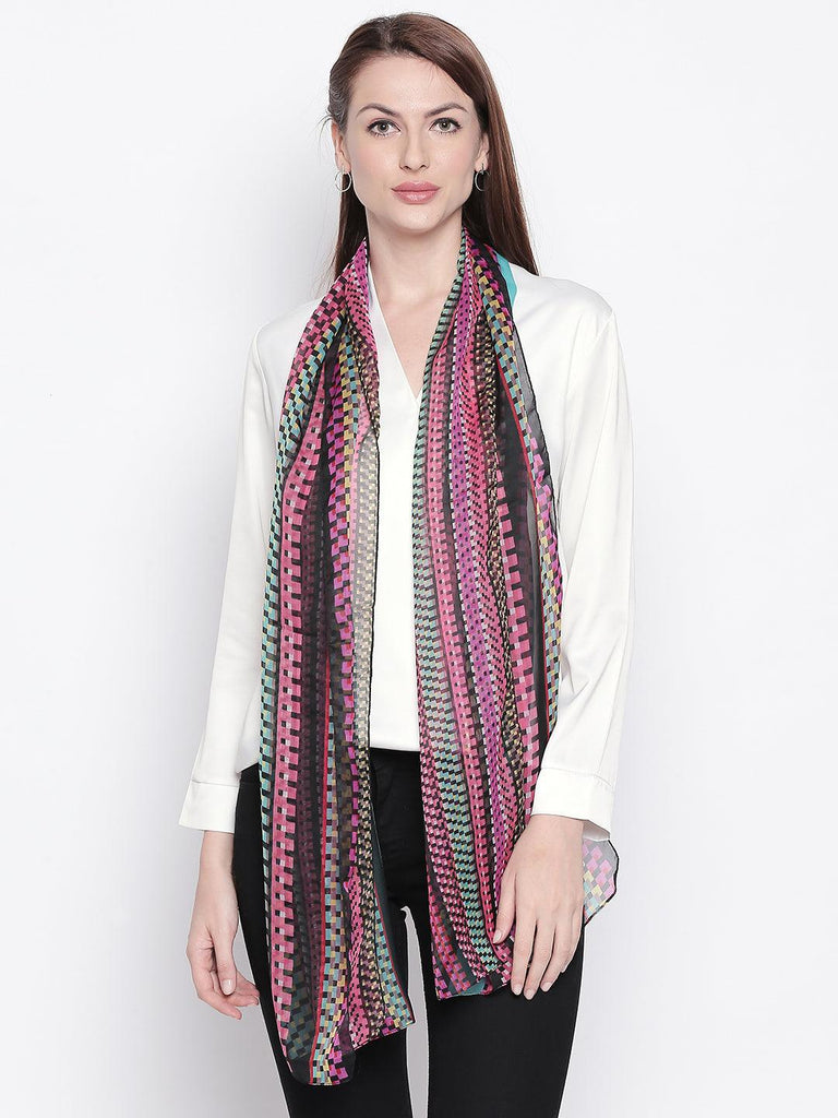 Women Multicoloured Printed Stole-Stoles & Scarves-StyleQuotient