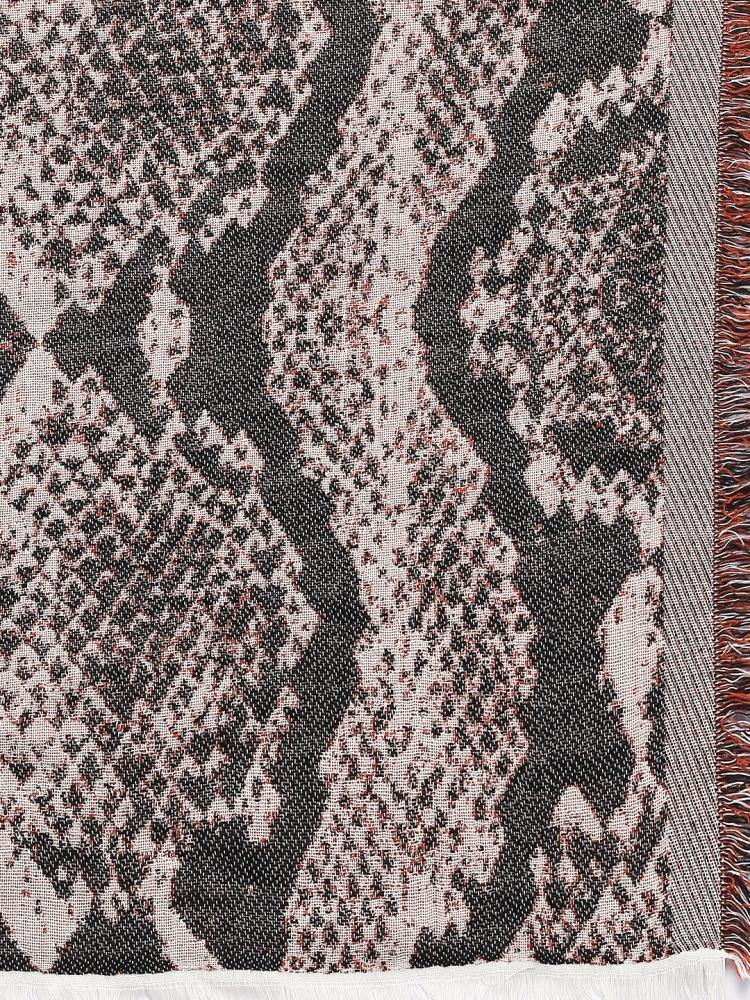 Women Beige & Black Animal Printed Shawl-Shawl-StyleQuotient