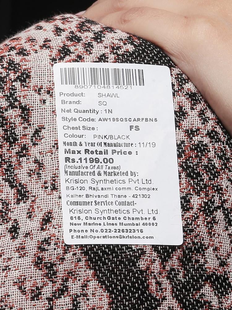 Women Beige & Black Animal Printed Shawl-Shawl-StyleQuotient