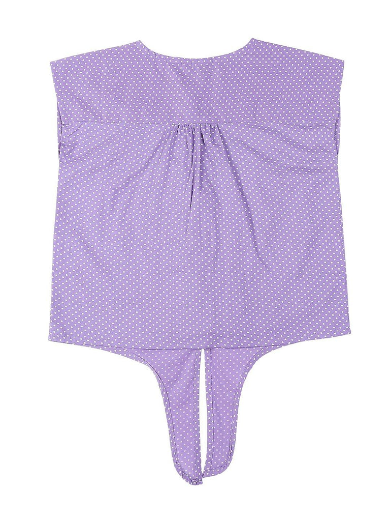 Girls Lavender Solid Shirt Style Top-Girls Top-StyleQuotient