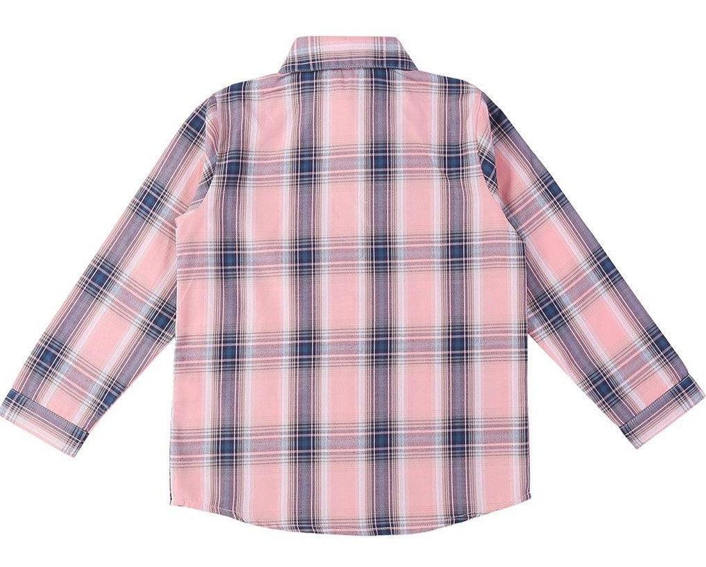 Girls Pink & Blue Regular Fit Checked Casual Shirt-Girls Shirt-StyleQuotient