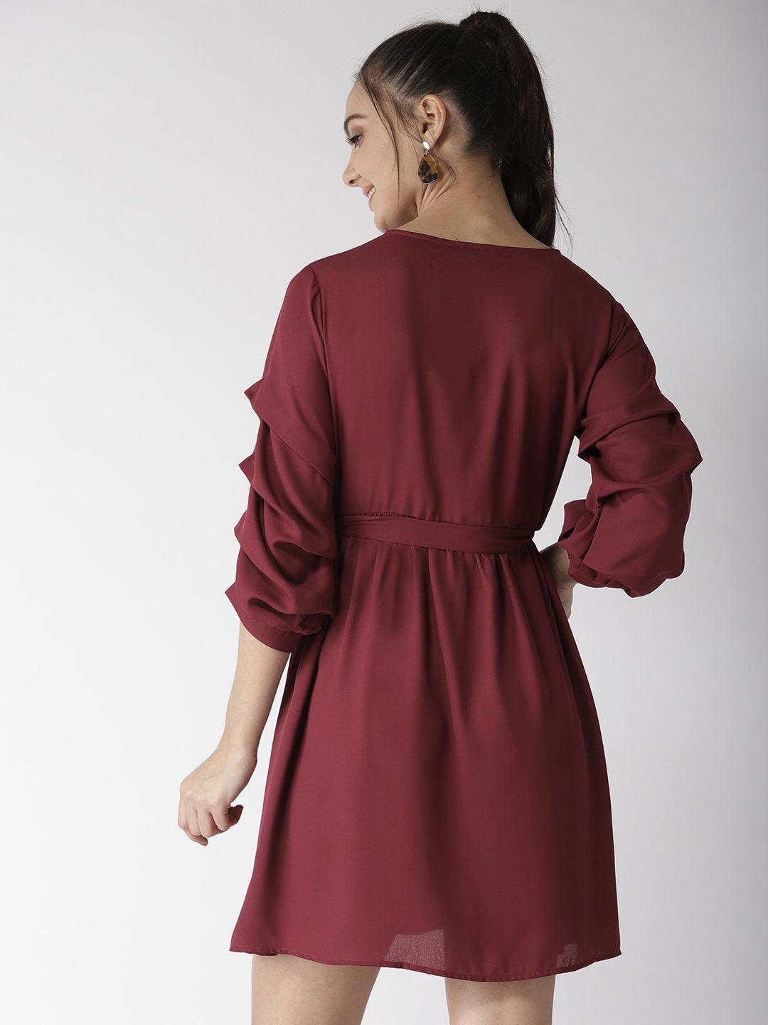 Women Grey Solid A-Line Dress-Dresses-StyleQuotient