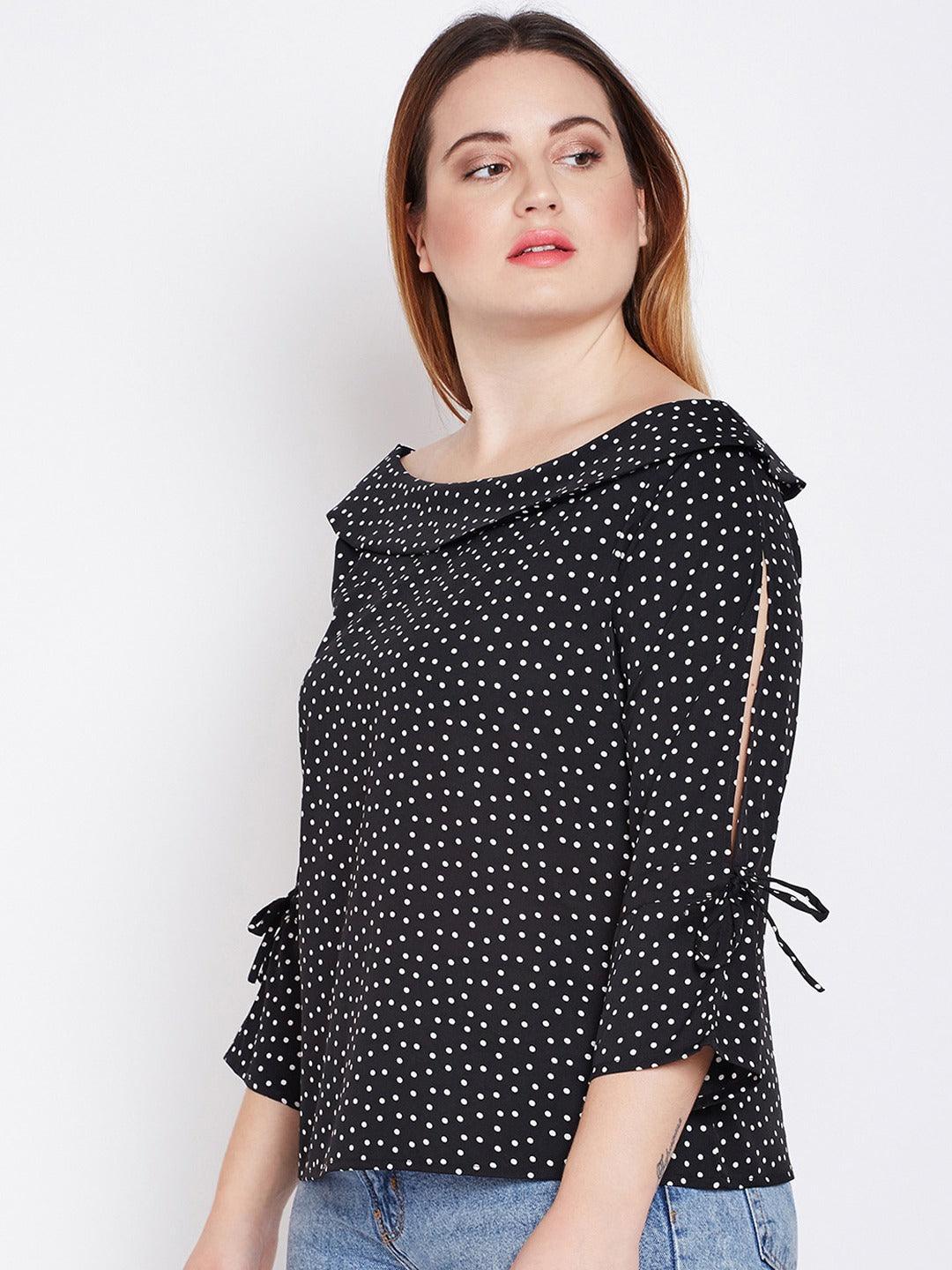 Style Quotient Womens Polka Dots Tops-Tops-StyleQuotient