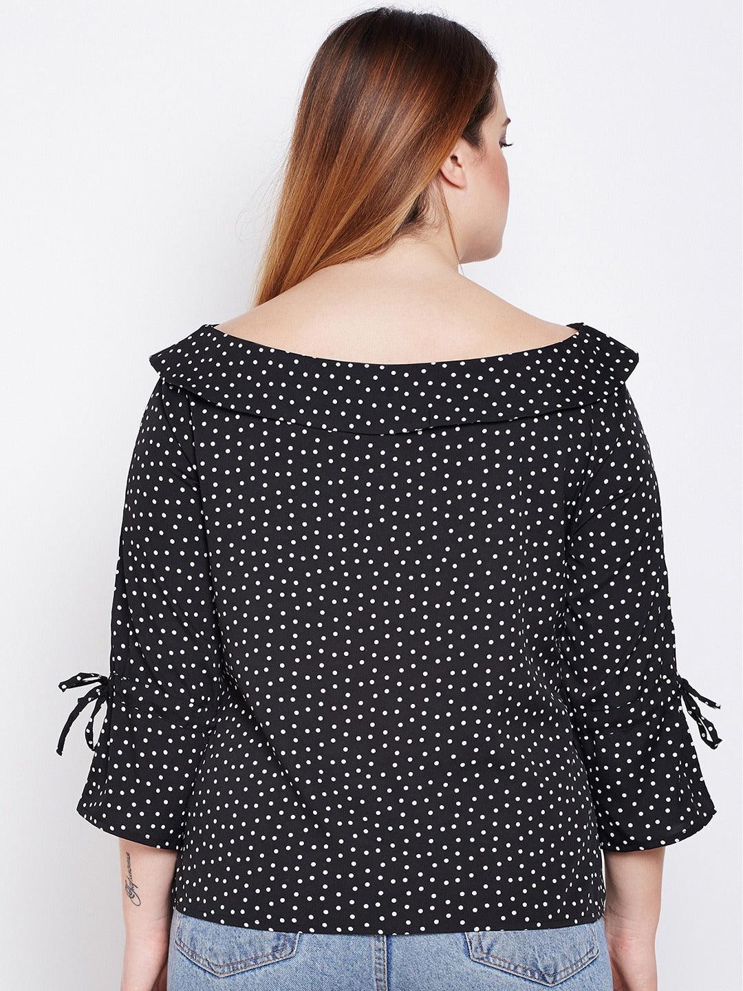 Style Quotient Womens Polka Dots Tops-Tops-StyleQuotient