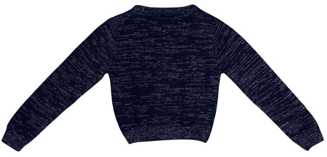 Girls Navy Blue Self Design Top-Girls Top-StyleQuotient