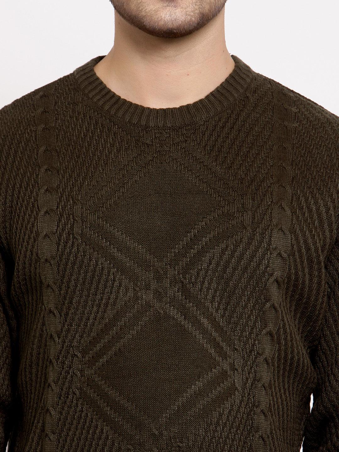 Style Quotient Mens Cable Knit Pullover Sweaters-Men's Sweaters-StyleQuotient