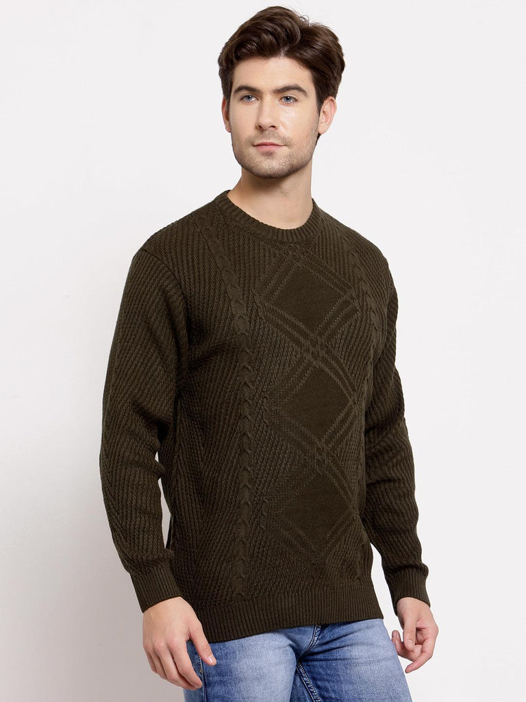 Style Quotient Mens Cable Knit Pullover Sweaters-Men's Sweaters-StyleQuotient