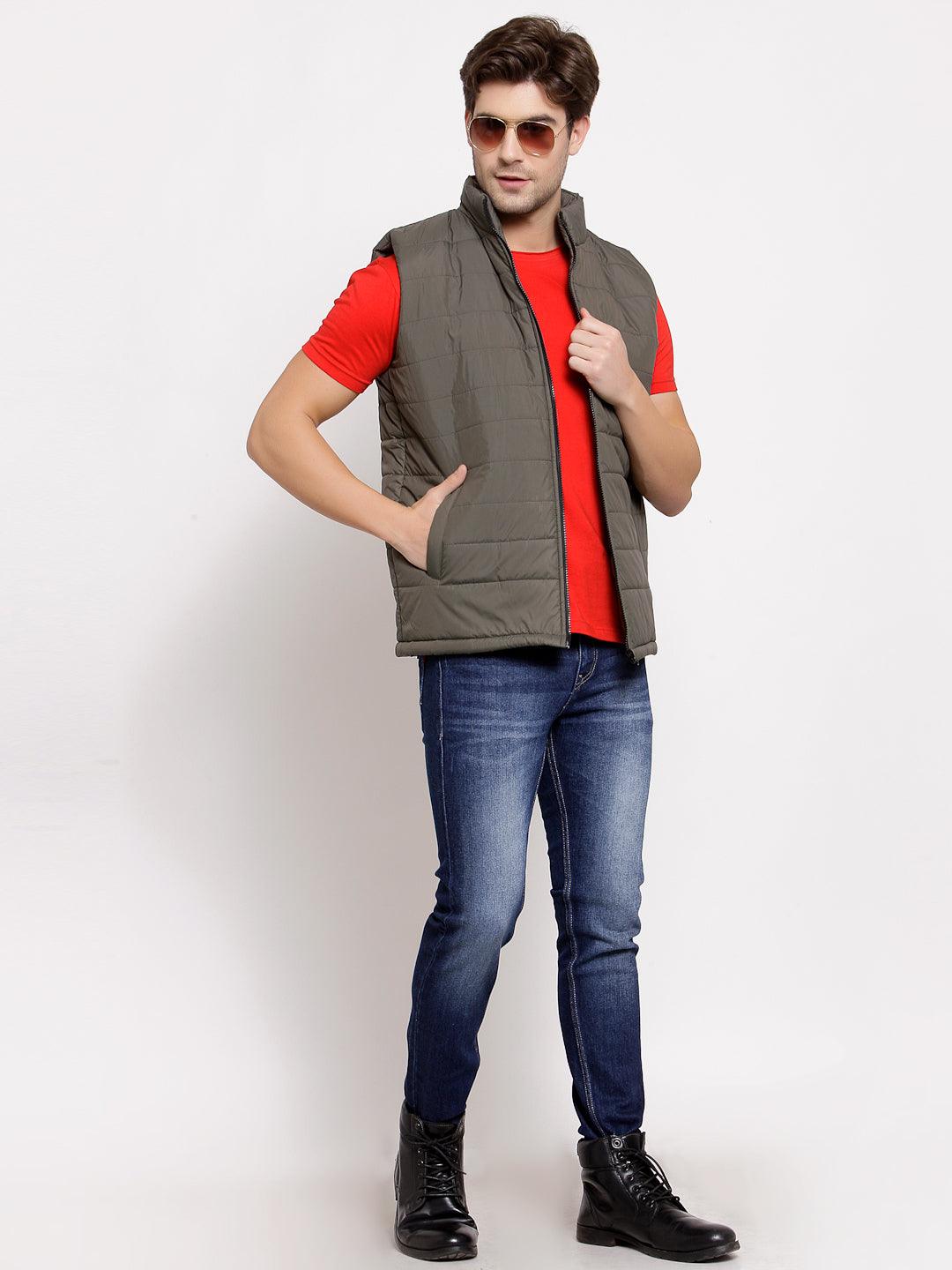 Style Quotient Mens Solid Quilted Jackets-Men's Jackets-StyleQuotient