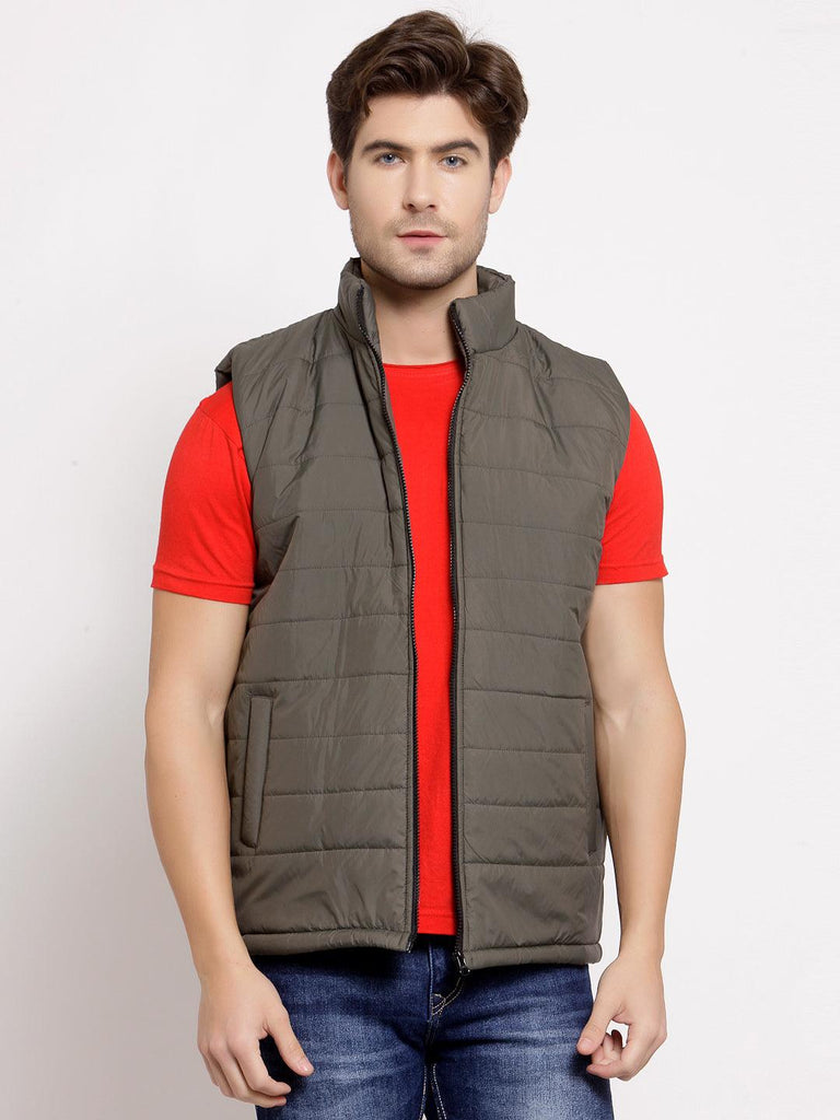 Style Quotient Mens Solid Quilted Jackets-Men's Jackets-StyleQuotient