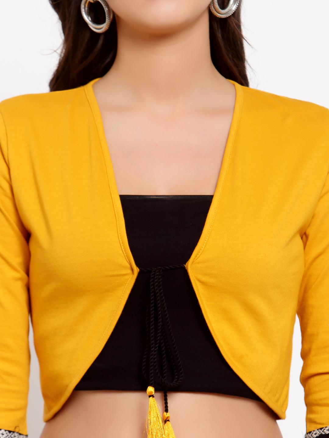 Style Quotient Womens Solid Crop Top-Shrug-StyleQuotient