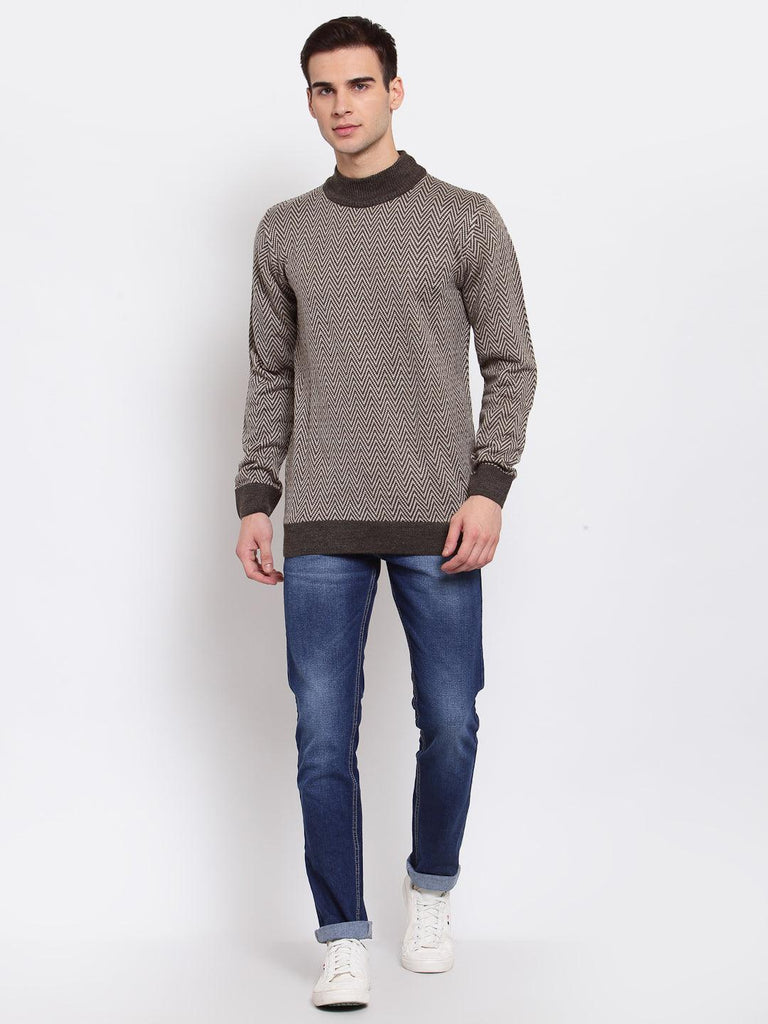 Men Chevron Pullover-Men's Sweaters-StyleQuotient