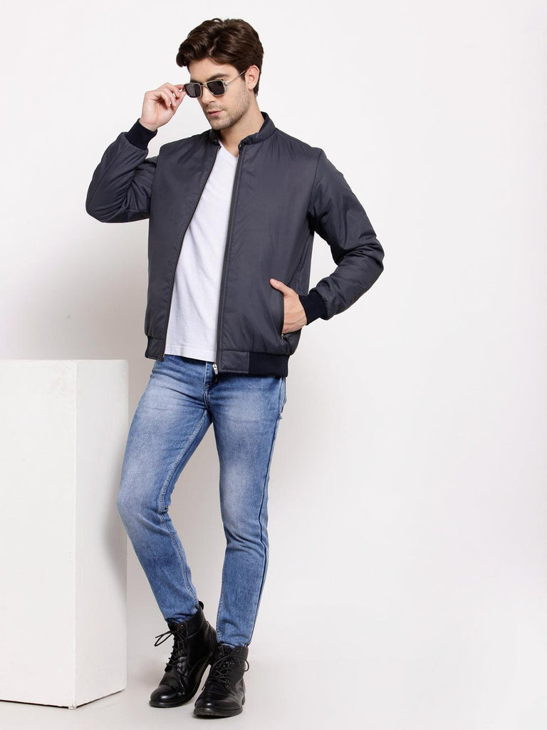 Style Quotient Mens Solid Bomber Jackets-Men's Jackets-StyleQuotient