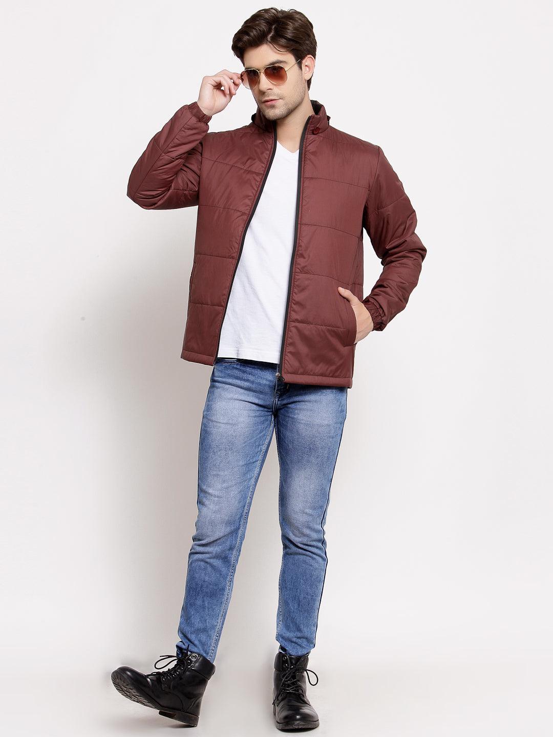 Style Quotient Mens Solid Quilted Jackets-Men's Jackets-StyleQuotient