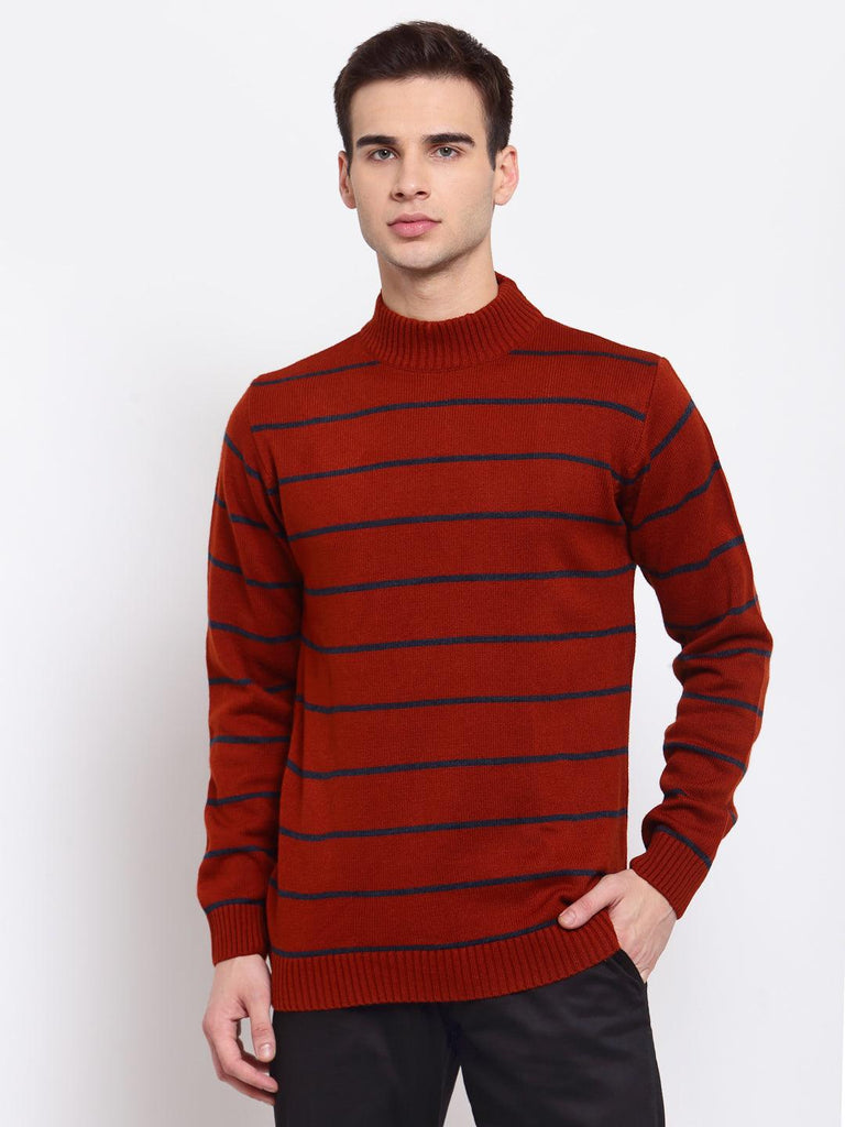 Men Striped Pullover-Men's Sweaters-StyleQuotient