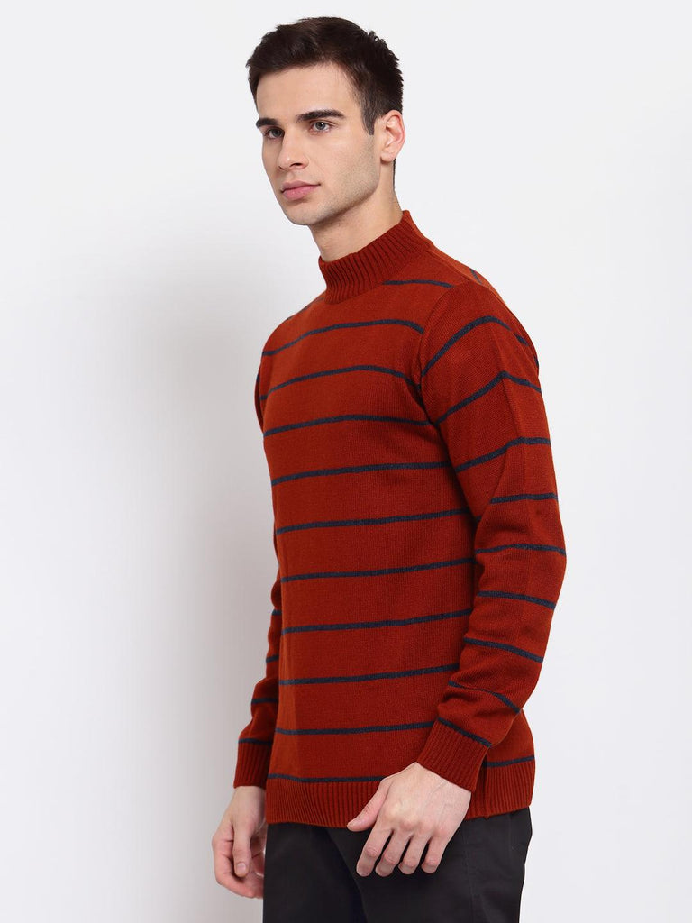 Men Striped Pullover-Men's Sweaters-StyleQuotient