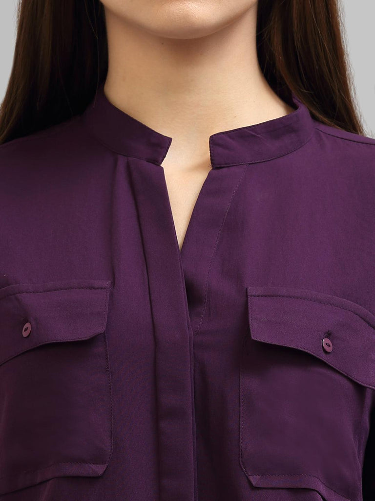Style Quotient Women Purple Formal Shirt-Shirts-StyleQuotient