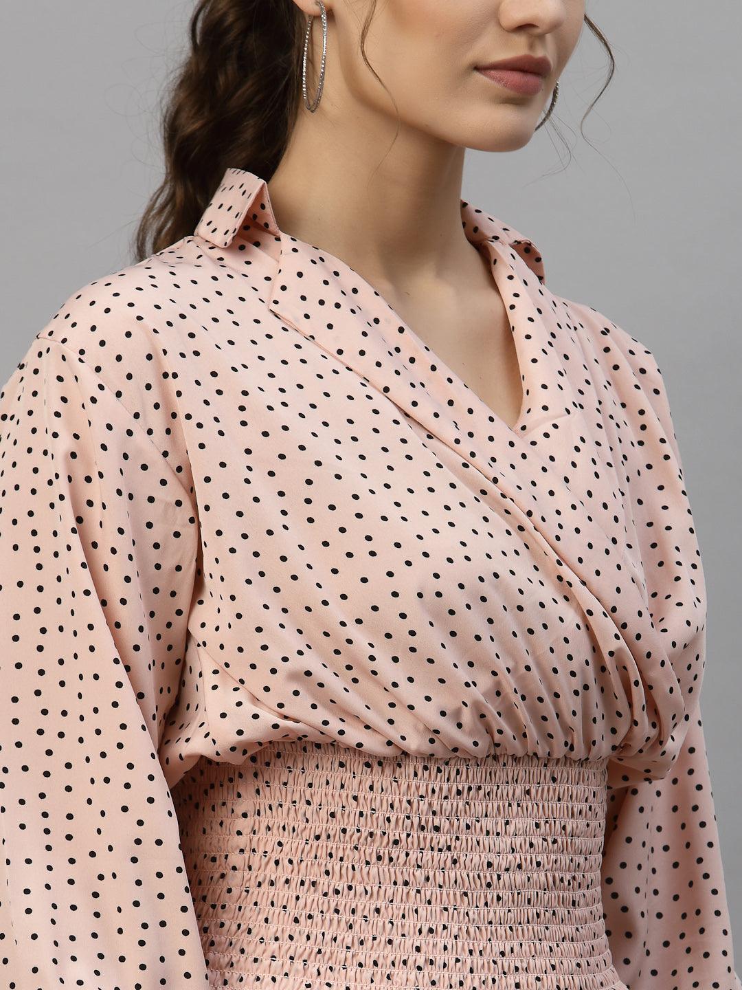 Style Quotient Women Nude Printed Tops-Tops-StyleQuotient