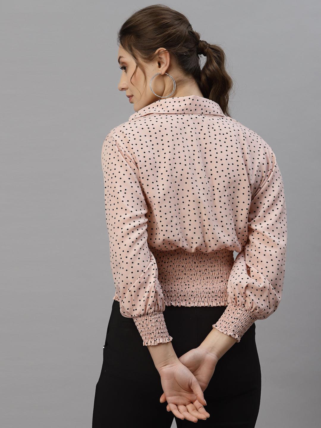 Style Quotient Women Nude Printed Tops-Tops-StyleQuotient