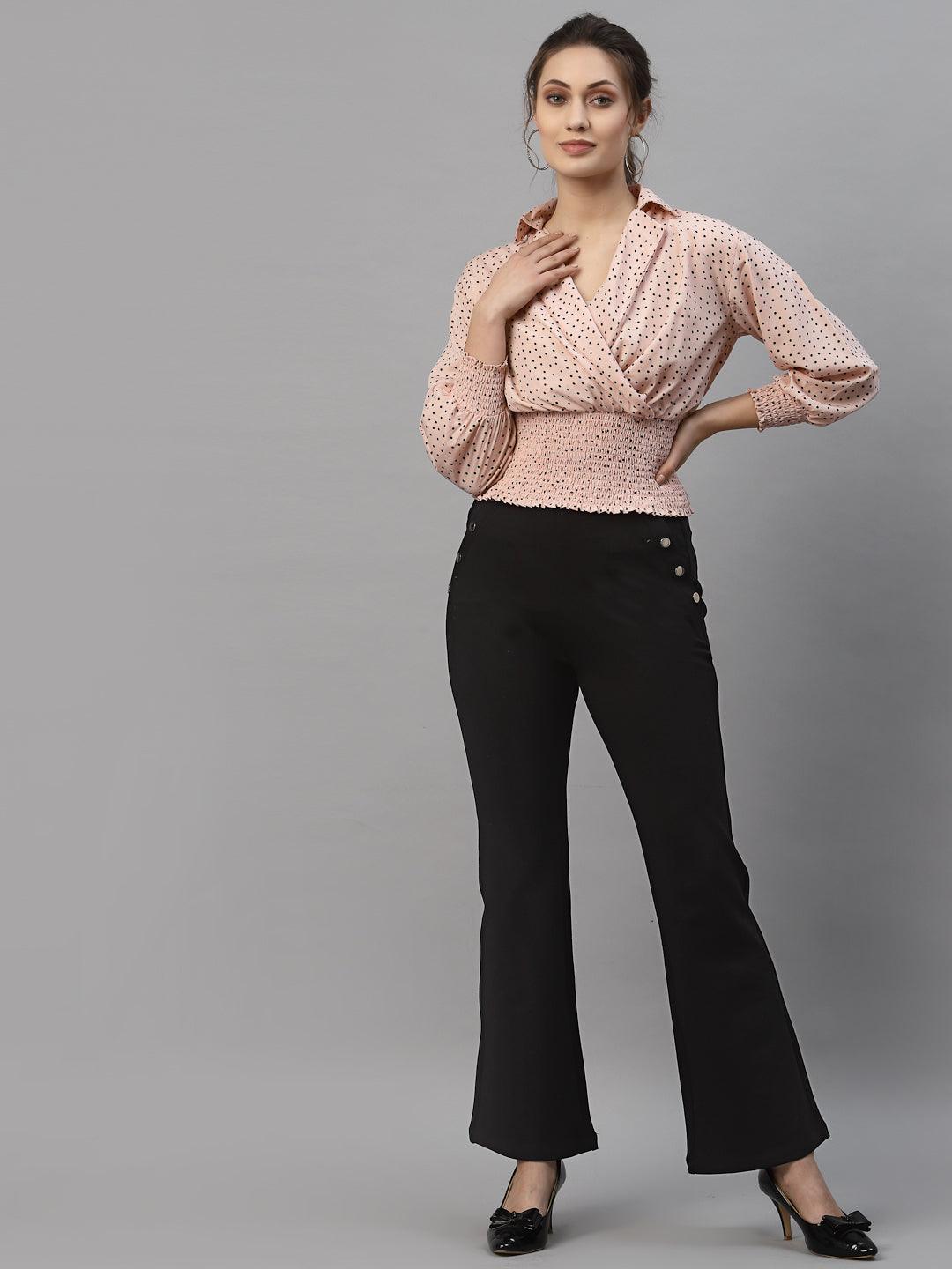 Style Quotient Women Nude Printed Tops-Tops-StyleQuotient