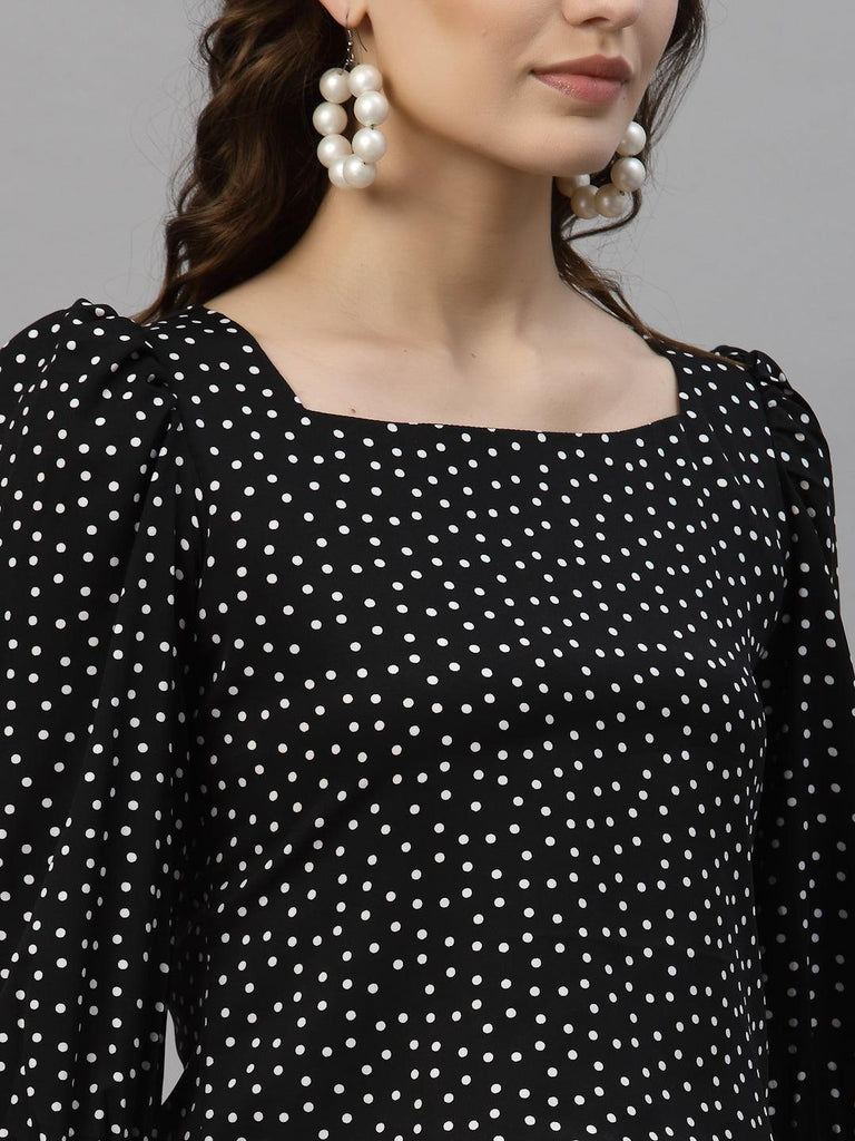 Style Quotient Women Black Printed Tops-Tops-StyleQuotient