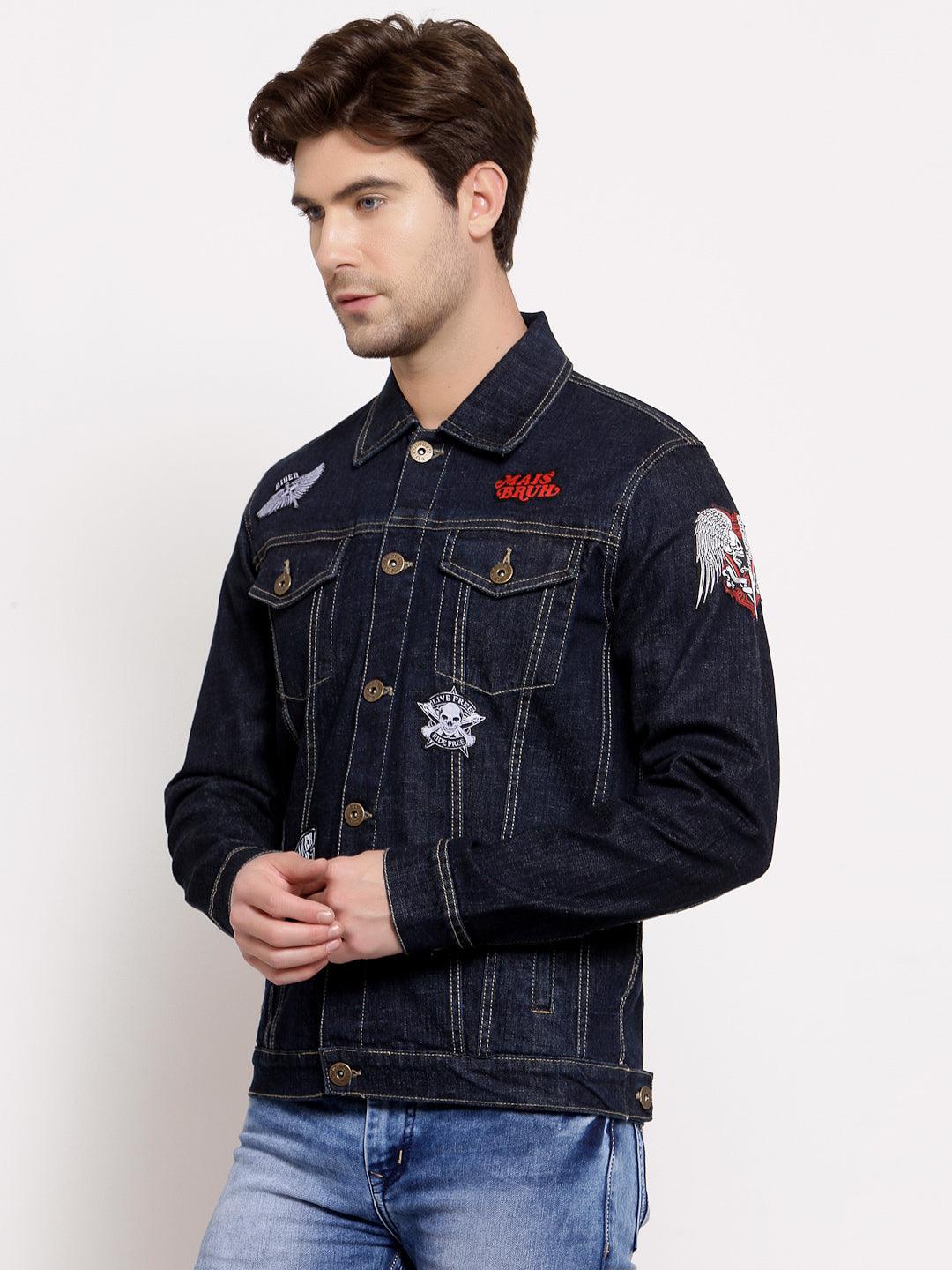 Style Quotient Mens Solid Denim Jackets-Men's Jackets-StyleQuotient