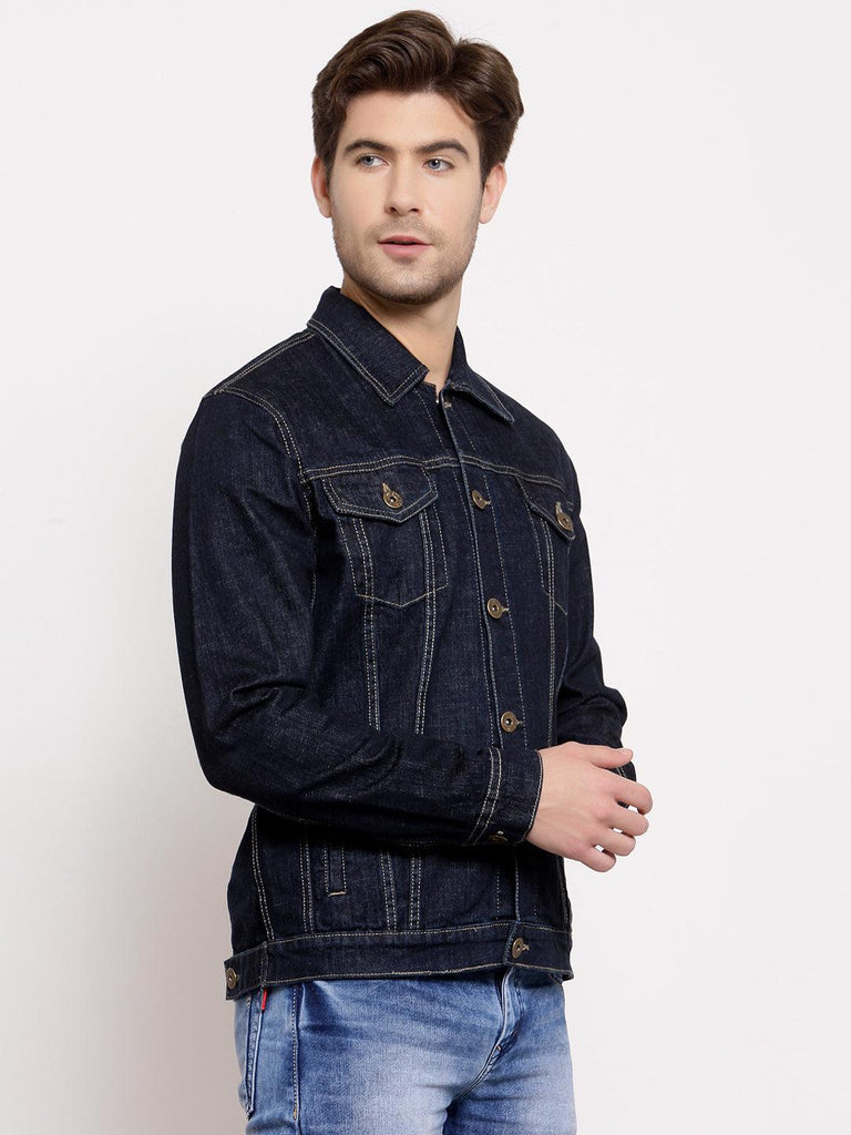 Style Quotient Mens Solid Denim Jackets-Men's Jackets-StyleQuotient