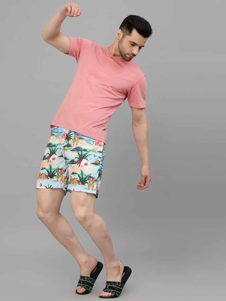 Style Quotient Men Multi Conversational Print Polyester Regular Swim Shorts-Men's swimwear-StyleQuotient