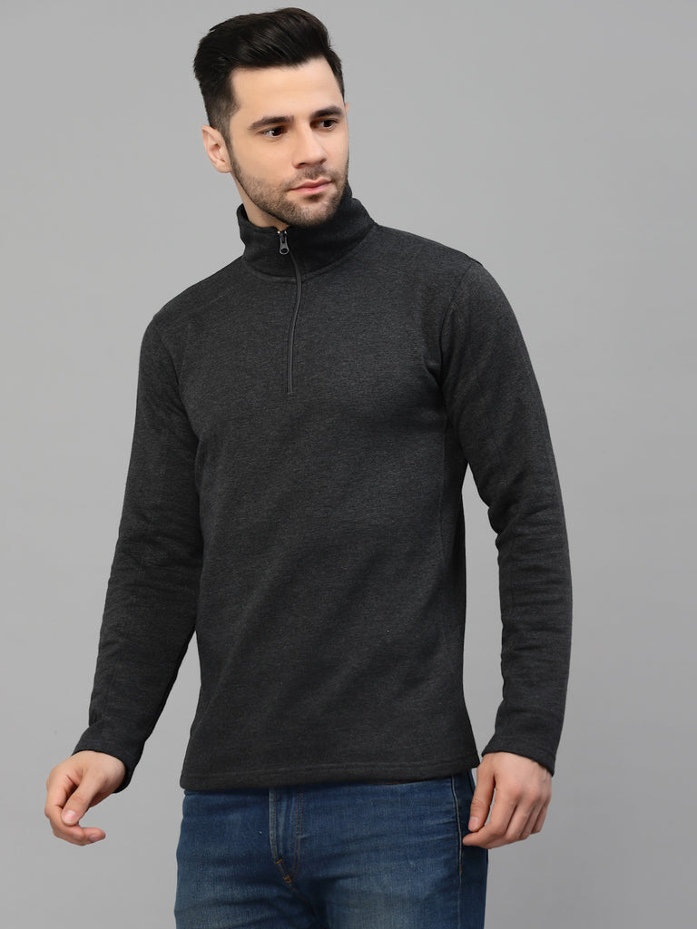 Style Quotient Men Black Sweatshirt-Men's Sweatshirts-StyleQuotient