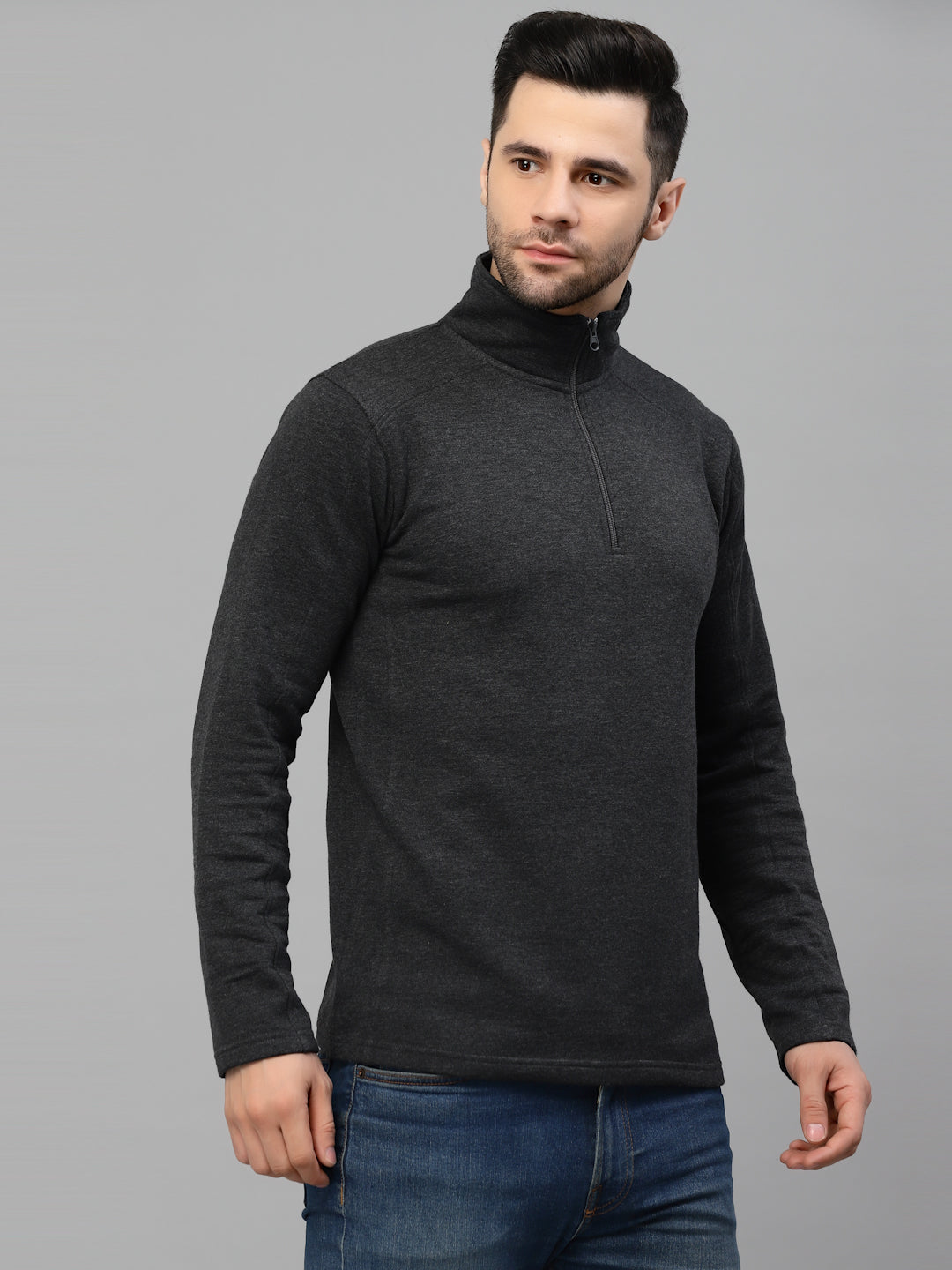 Style Quotient Men Black Sweatshirt-Men's Sweatshirts-StyleQuotient