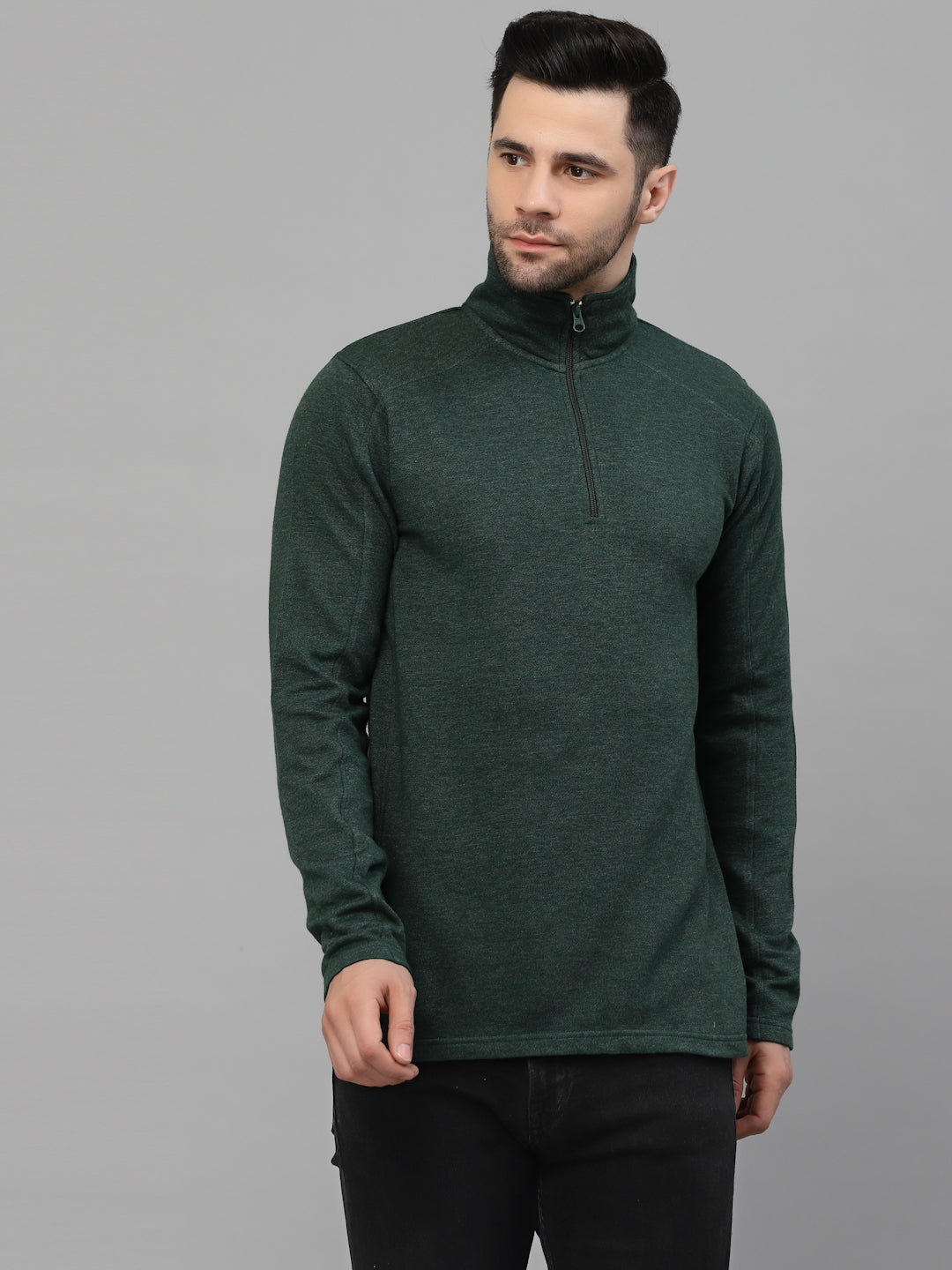 Style Quotient Men Green Sweatshirt-Men's Sweatshirts-StyleQuotient