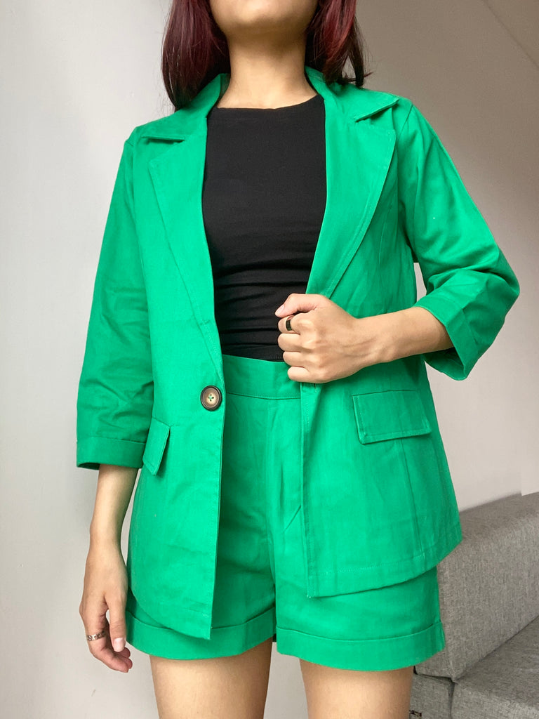 Style Quotient Women Green Solid Co-Ords-Co-Ords-StyleQuotient