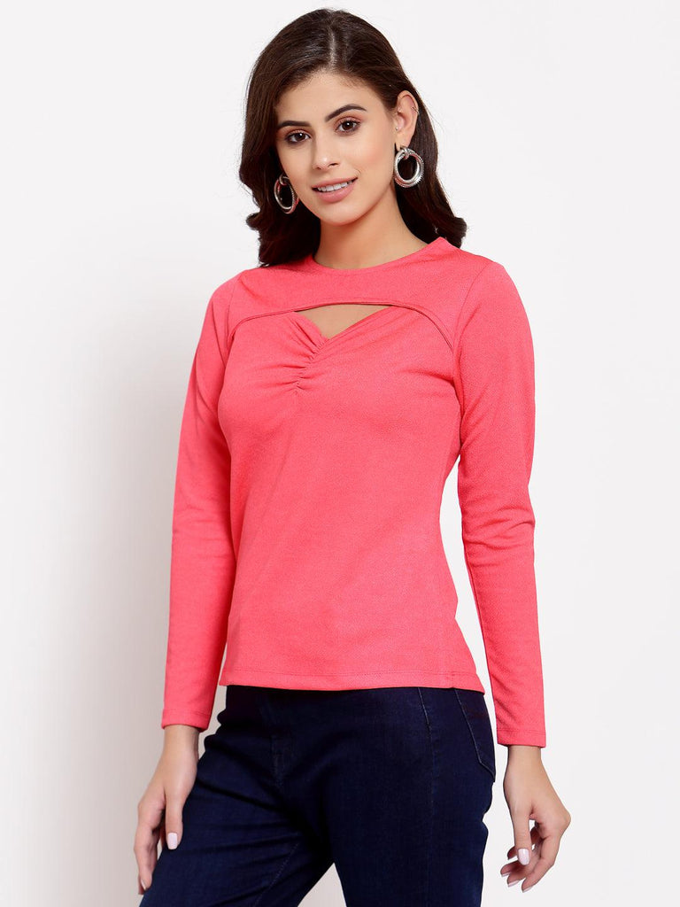 Style Quotient Womens Solid Fitted Tops-Tops-StyleQuotient