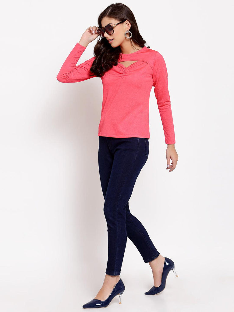 Style Quotient Womens Solid Fitted Tops-Tops-StyleQuotient
