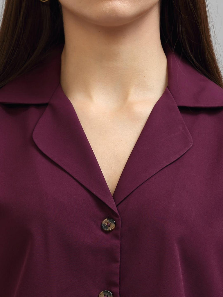 Style Quotient Women Purple Formal Shirt-Shirts-StyleQuotient