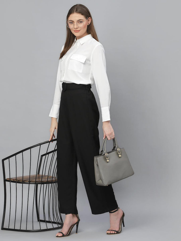 Style Quotient Women White Formal Shirt-Shirts-StyleQuotient