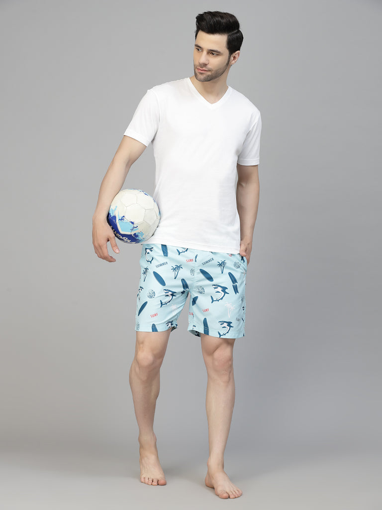 Style Quotient Men Multi Color Marine Printed Polyester Swim Short-Men's swimwear-StyleQuotient