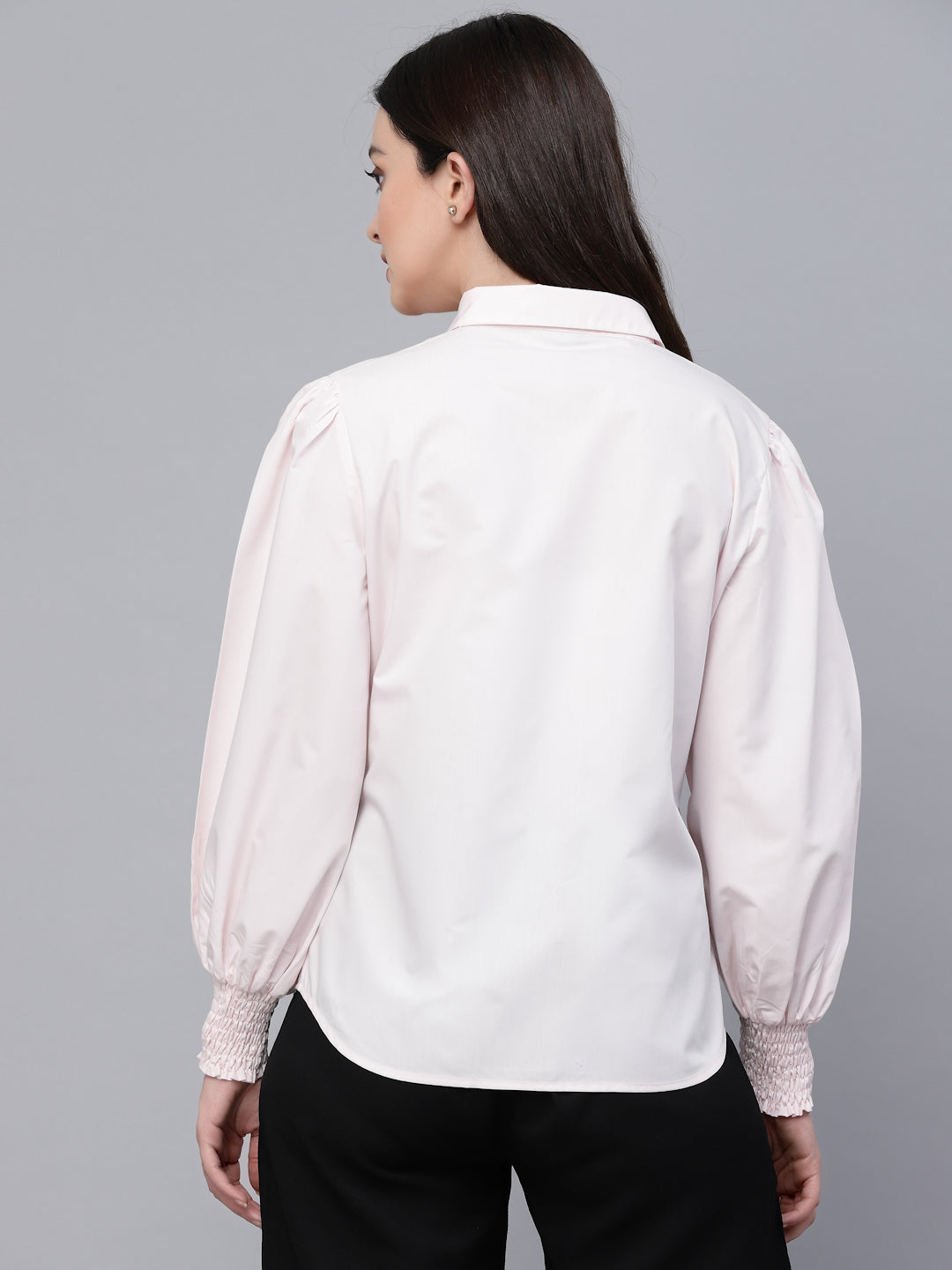 Style Quotient Women solid pink Polycotton formal shirt-Shirts-StyleQuotient